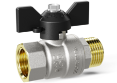 Кран шаровой латунный LD Pride 47.25.В-Н.Б Ду 25 Ру 40 бабочка