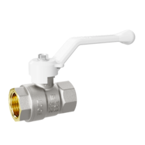 Кран шаровой латунный LD Pride 47.50.В-В.Р Ду 50 Ру 25 рычаг (white)