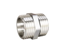 Ниппель прямой LD Pride DN15 (1/2") НР/НР латунь никель с биркой