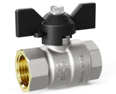 Кран шаровой латунный LD Pride 47.25.В-В.Б Ду 25 Ру 40 бабочка