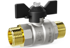 Кран шаровой латунный LD Pride 47.25.Н-Н.Б Ду 25 Ру 40 бабочка