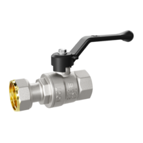 Кран шаровой латунный с накидной гайкой LD Pride 47.20.В-НкГк.Р Ду 20 Ру 40 рычаг