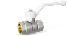 Кран шаровой латунный LD Pride 47.40.В-В.Р Ду 40 Ру 25 рычаг (white)