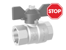 (СНЯТО С ПРОИЗВОДСТВА) Кран шаровой латунный LD Pride 47.32.В-В.Б Ду 32 Ру 25 бабочка