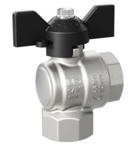 Кран шаровой латунный угловой LD Pride 47.15.В-В.У.Б Ду 15 Ру 40 бабочка