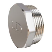 Пробка (в трубу) LD Pride DN50 (2") НР латунь никель